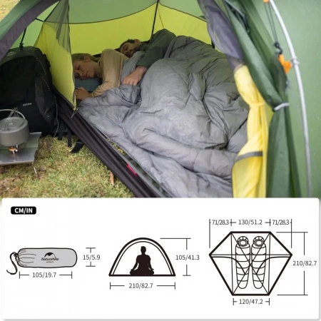 Палатка Naturehike Cloud Peak 2 20D NH17K240-Y