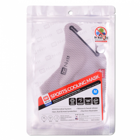 N-Rit маска охлаждающая Sports Cooling Mask Серый/Черный M