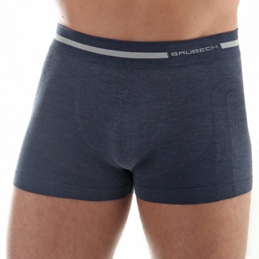 Термобелье Brubeck трусы боксеры мужские шерсть мериноса COMFORT WOOL темный джинс XL