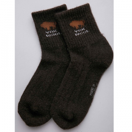 Носки Монголка 100% шерсти яка 37-39 (38-40) Коричневый (Шоколад) арт. 01114