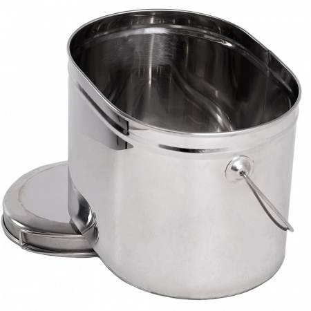 Котелок низкий нержавеющий, крышка с ручками. (Роза ветров)