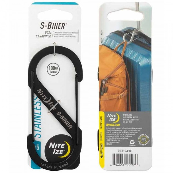 Карабин металлический NiteIze S-Biner, размер 5