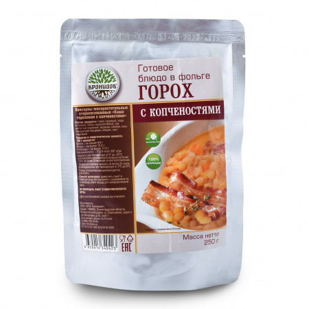 Готовое блюдо Каша гороховая с копченостями 250 г. (Кронидов)