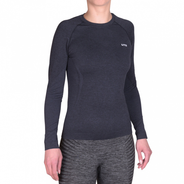 Термофутболка с длинным рукавом женская UTO Running Long Sleeve W's 946220 Черная L