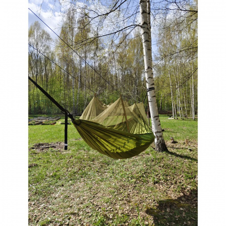 Гамак туристический одноместный с москитной сеткой Mormus Equip Ultralight Hammock олива/недоспелый Гамак туристический одноместный с москитной сеткой Mormus Equip Ultralight Hammock олива/недоспелый