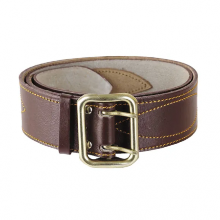 Ремень кожаный коричневый 4