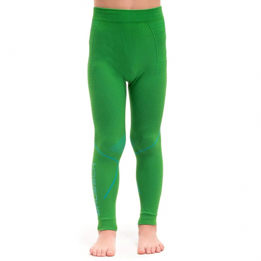 Термобелье детское для мальчиков Brubeck кальсоны THERMO зеленые 116-122