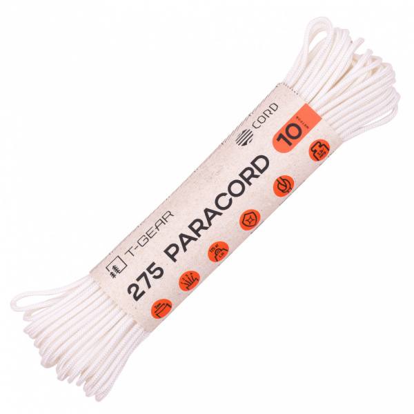 Паракорд 275 T-Gear x CORD nylon 10м (White)