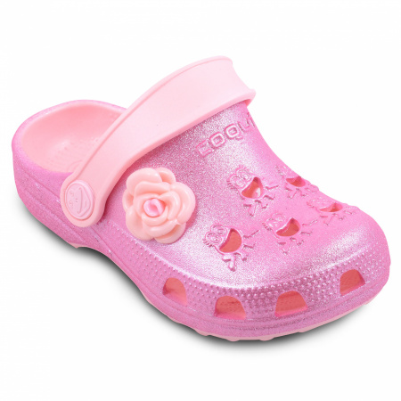 Сабо COQUI 8701 розовые, Candy pink glitter, 20-21