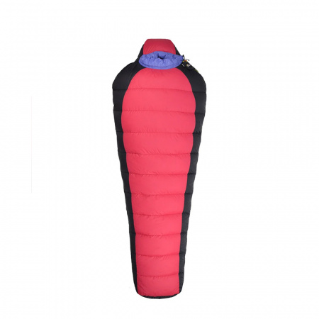 Спальный мешок пуховый BVN Эдельвейс-2 темно-синий/малиновый M