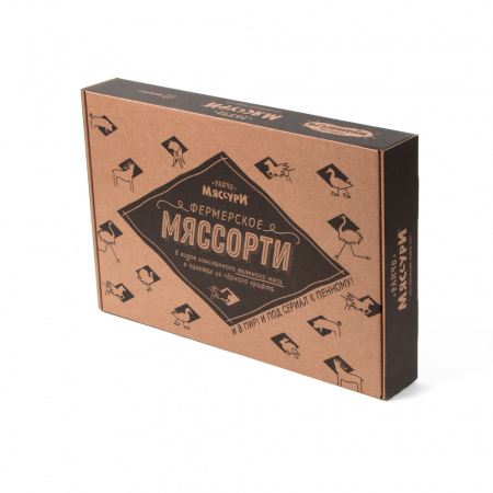 Вяленое мясо Мяссорти (8 пачек по 40 гр) Ранчо Мяссури Гурмэ, 320 гр