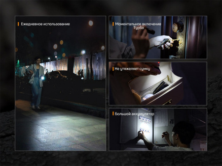 Фонарь Fenix E05R черный, E05RBL