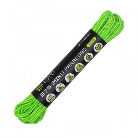 Паракорд 275 (мини) CORD nylon 10м RUS (neon green)