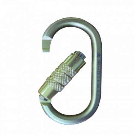 Вертикаль Карабин овал стальной люкс автомат с двойной блокировкой