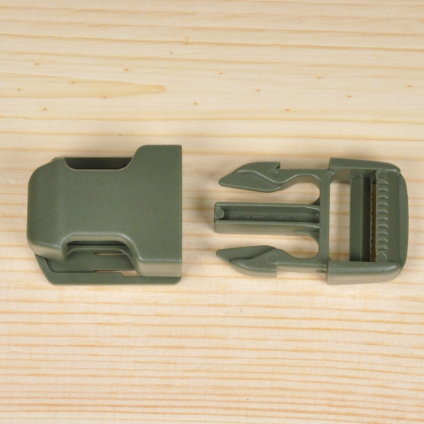 Пряжка фастекс на подложке 25 мм 1-15000/1-15707/1-15709 (3 части) одна регулировка Duraflex