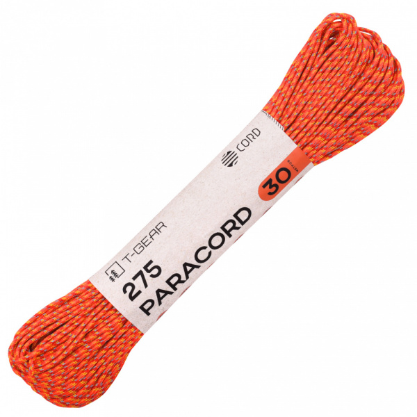 Паракорд 275 T-Gear x CORD nylon 30м световозвращающий