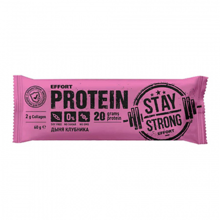 Батончик неглазированный Effort protein дыня клубника