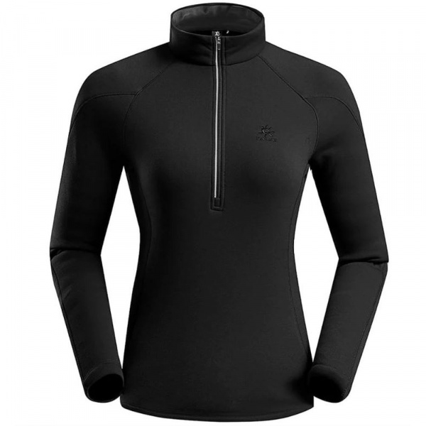 Kailas толстовка флисовая Air Fleece Stand Collar Functional Long Sleeve Baselayer Top W's (L, Черны