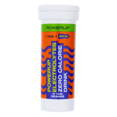 Напиток POWERUP ELECTROLYTES ZERO CALORIE DRINK, 10 шипучих таблеток, АПЕЛЬСИН