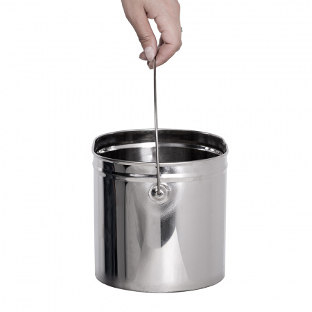 Котелок низкий нержавеющий, крышка с ручками. (Роза ветров)