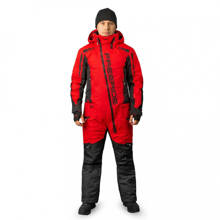 Комбинезон мужской "Freeride"(Фрирайд) (таслан, красный/черный) (р-р 44-46 рост 170-176)