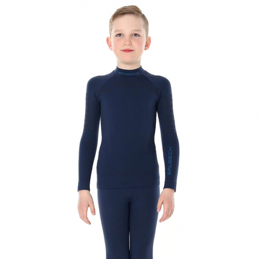 Термобелье для мальчиков Brubeck футболка с длинным рукавом THERMO синяя 152-158