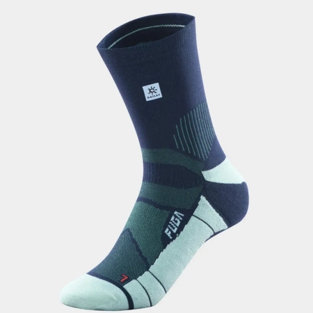 Носки Kailas Mid-cut Trail Running Unisex Темно-синий/Светло-зеленый (10513) L
