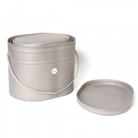 Набор низких котелков 3 шт.(4;5;6,5л) без ручек титан (Роза ветров)