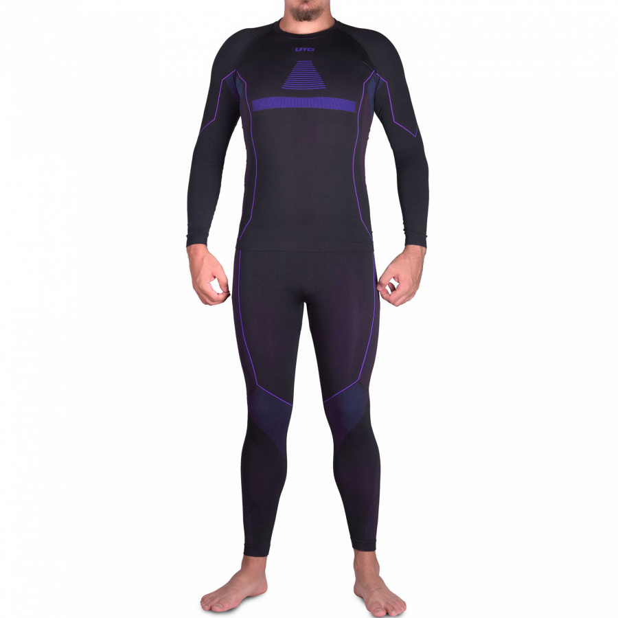 Термобелье UTO комплект Sports Bamboo Charcoal 973102 Black/Blue L