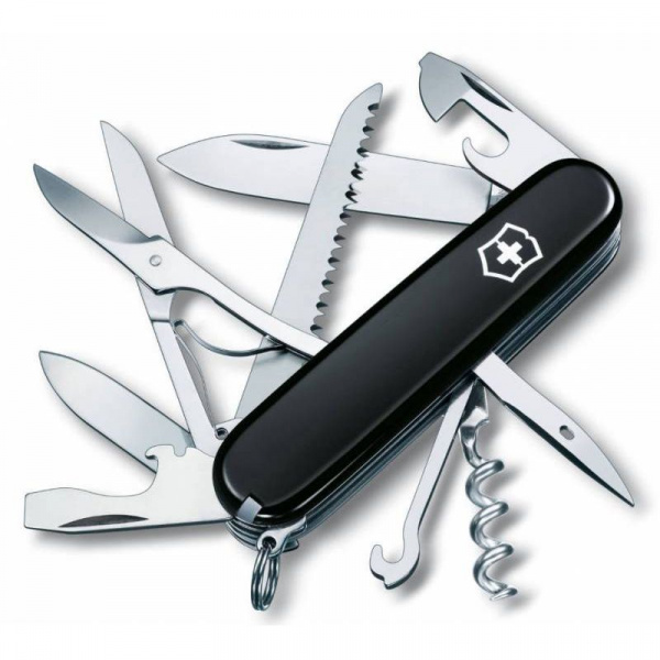 Нож перочинный Victorinox Huntsman (1.3713.3) 91мм 15функций черный карт.коробка