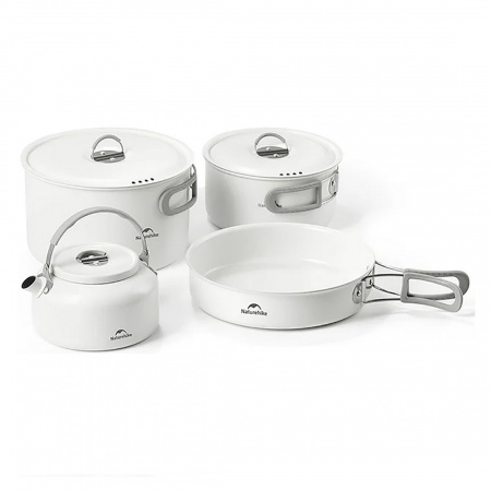Набор посуды Naturehike Ceramic Non-Stick Pot Set CNK2450CF013 2 кастрюли, сковородка, чайник