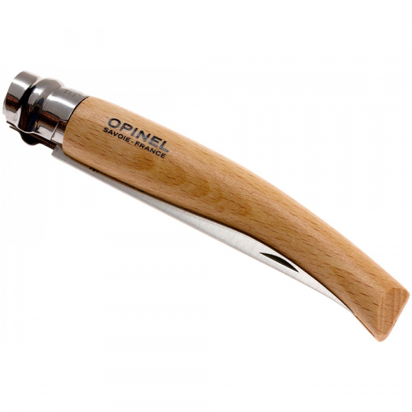 Нож филейный Opinel №10, нержавеющая сталь, рукоять бук