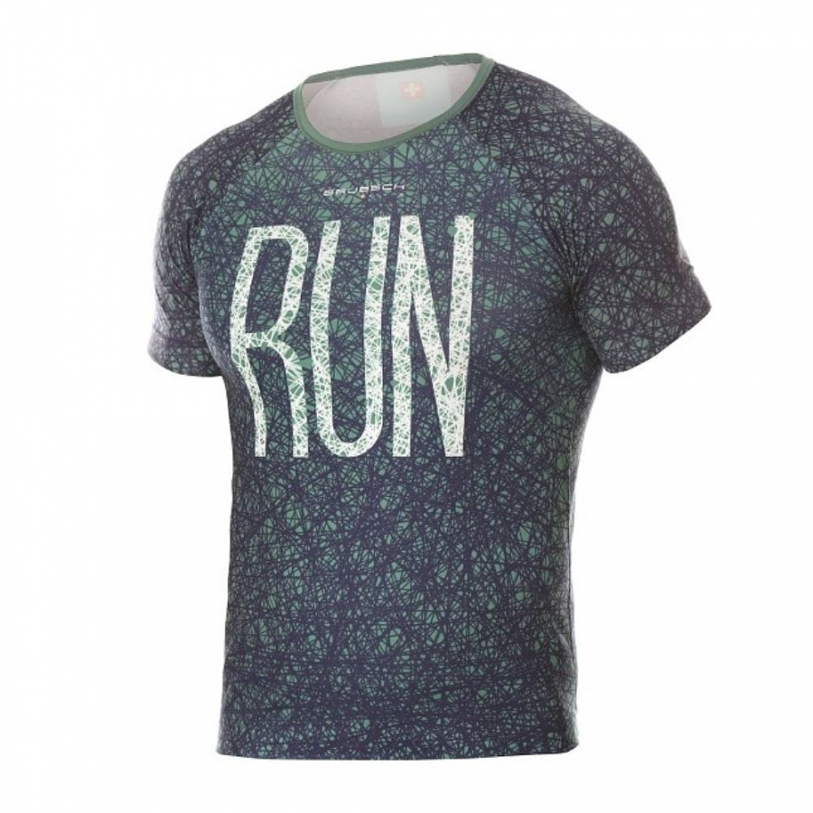 Термобелье Brubeck Футболка мужская короткий рукав RUNNING AIR зеленый M
