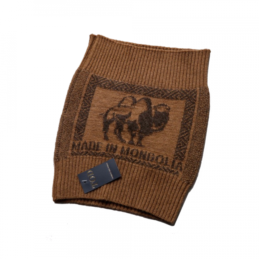 Пояс Монголка вязаный 100% шерсти верблюда 48-52 Рыжий арт. 03114