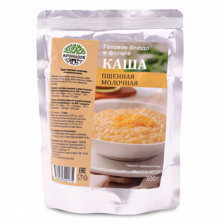 Готовое блюдо Каша молочная пшенная 300 г. (Кронидов)
