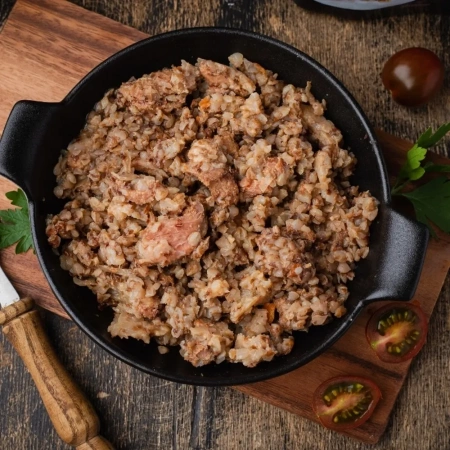 Готовое блюдо Каша гречневая со свининой 250 г. (Кронидов)