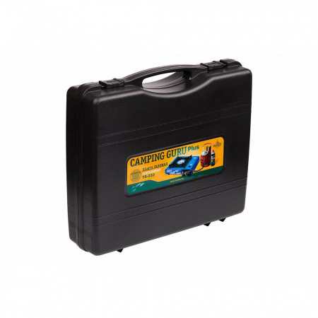Плита газовая портативная CAMPING GURU PLUS (TS-233) c переходником на бытовой баллон, «Tourist»