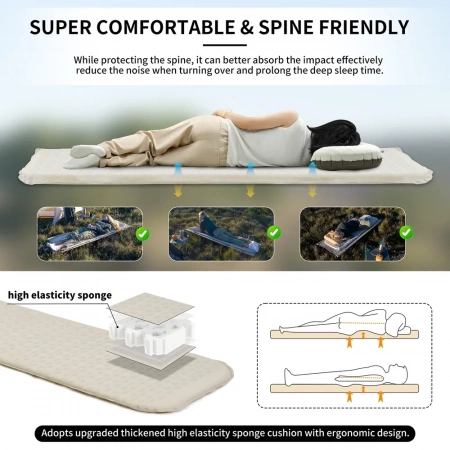 Коврик самонадувающийся Naturehike Yugu Ultralight CNK2300DZ013 Square 3.5 см