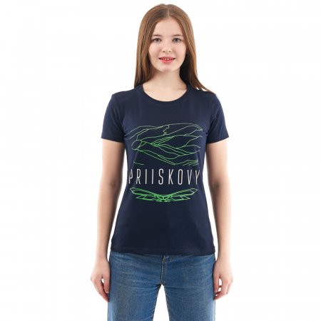 Dragonfly Футболка с принтом Priiskovy цвет синий (W) (S)
