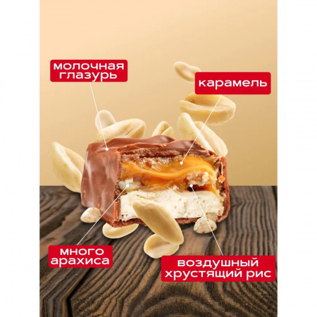 Протеиновый батончик в глазури арахис 40 г
