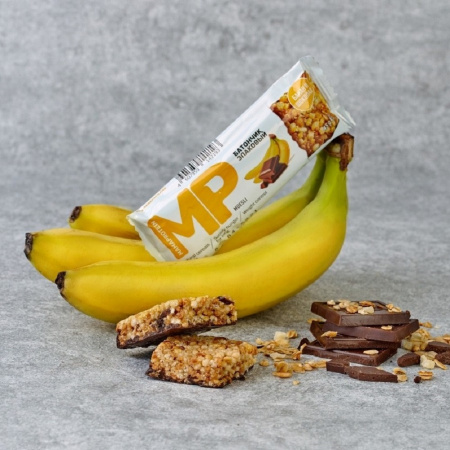 Батончик злаковый банан и шоколад