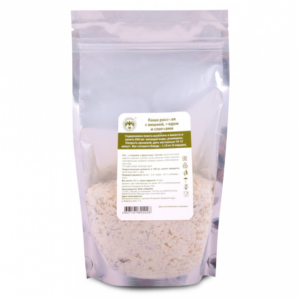 Каша рисовая с вишней 300г, СПЕЦПИТ