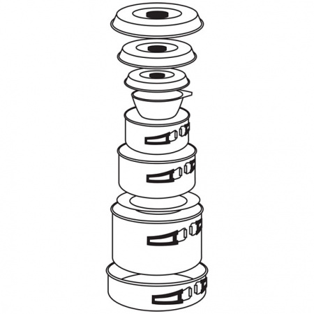 Набор посуды Сплав 3 кастрюли, 1 сковородка (4-5 персон)