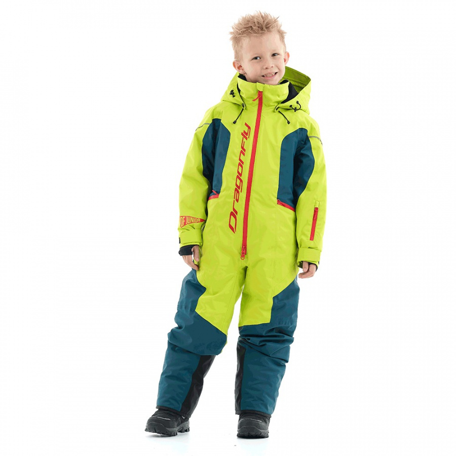 Dragonfly Зимний утепленный комбинезон DF TEENAGER Gravity Olive-Dark Ocean (152-158)