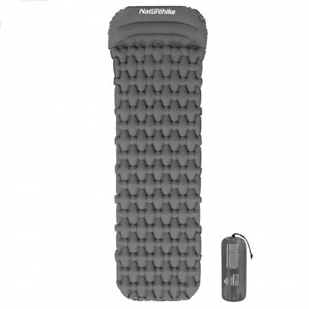 Коврик надувной с подушкой Naturehike FC-12 NH19Z012-P серый
