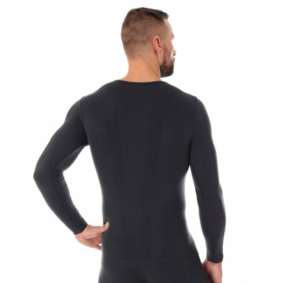 Термобелье мужское Brubeck футболка с длинным рукавом шерсть мериноса COMFORT WOOL