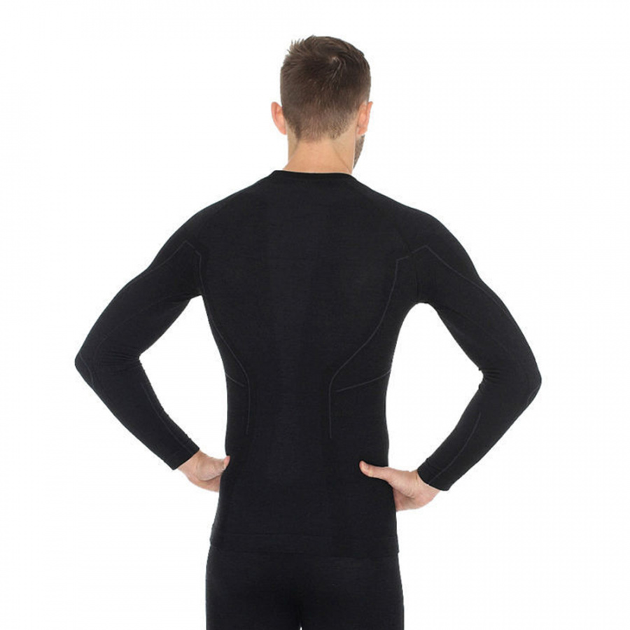 Термобелье мужское Brubeck футболка с длинным рукавом шерсть мериноса ACTIVE WOOL