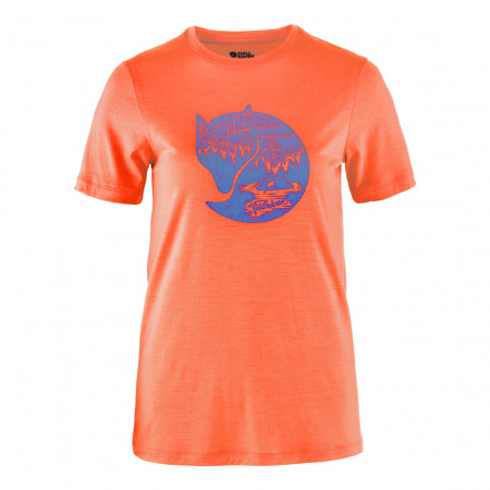 Футболка женская Fjallraven Abisko Wool Fox SS W оранжевая (flame orange-ultramarine) XS