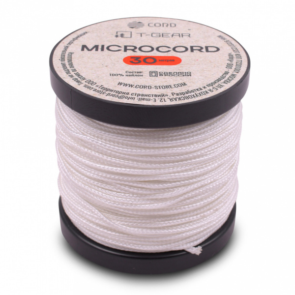 Микрокорд T-Gear x CORD nylon катушка 30м (White)