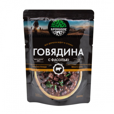 Готовое блюдо Говядина с фасолью 250 г. (Кронидов)